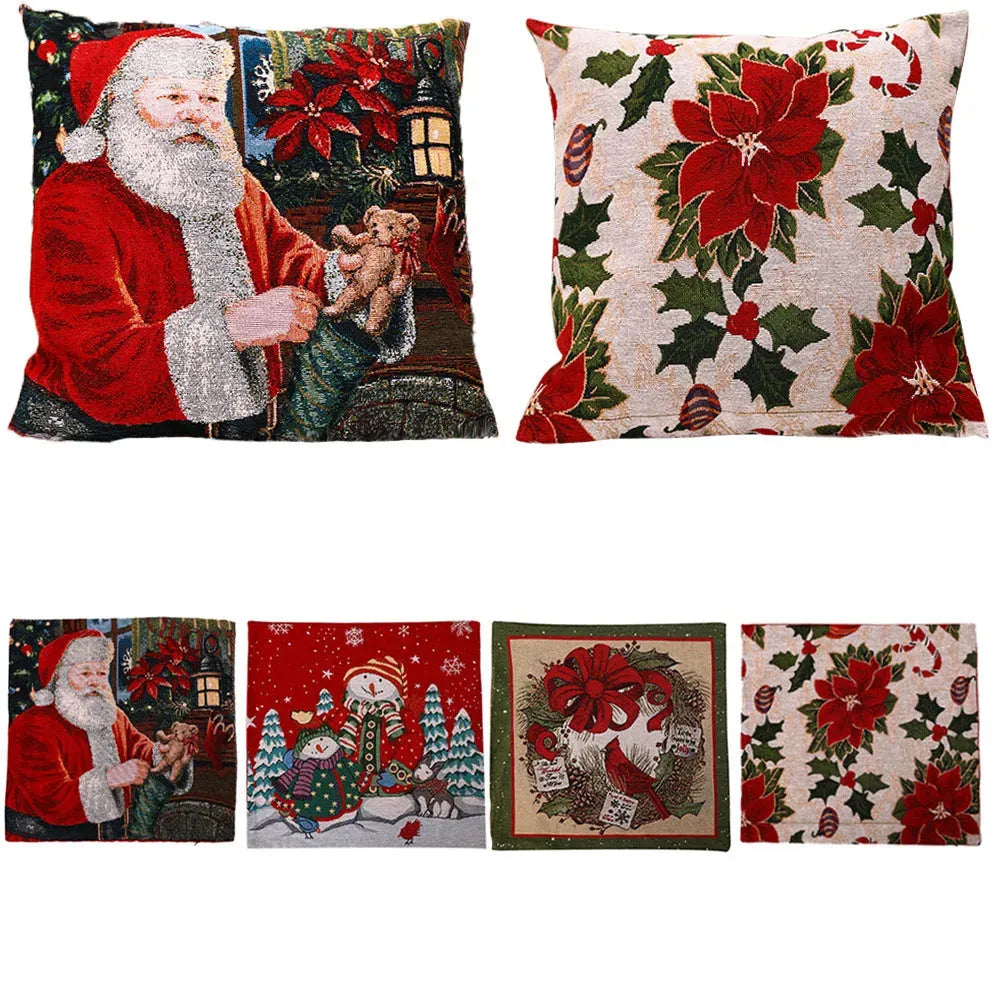 Christmas Square Pillow Cover Home Christmas Decorations - Bellarte Enchanté Christmas Square Pillow Cover Home Christmas Decorations